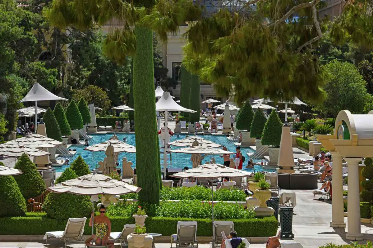 Is the Bellagio Worth The Money? ( Let's Find Out ) 2 Bellagio's garden pool deck