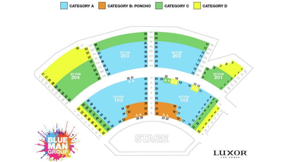 What are the best seats for Blue Man Group Las Vegas? 2 bluemangroupseatingchart