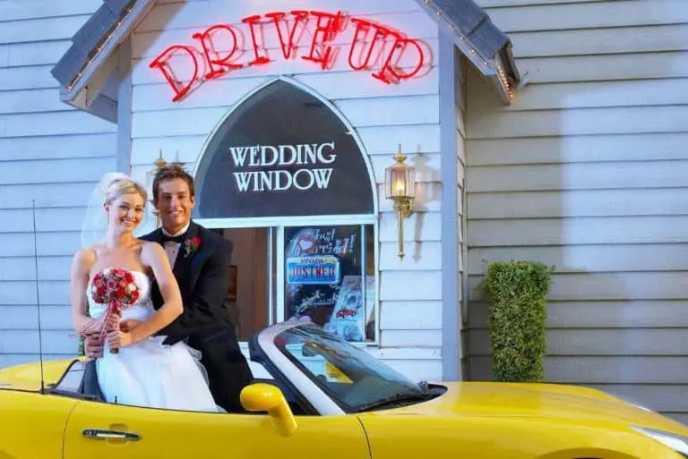 A drive up wedding in Las Vegas
