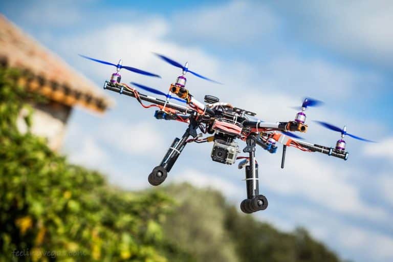 Drone flying in las vegas
