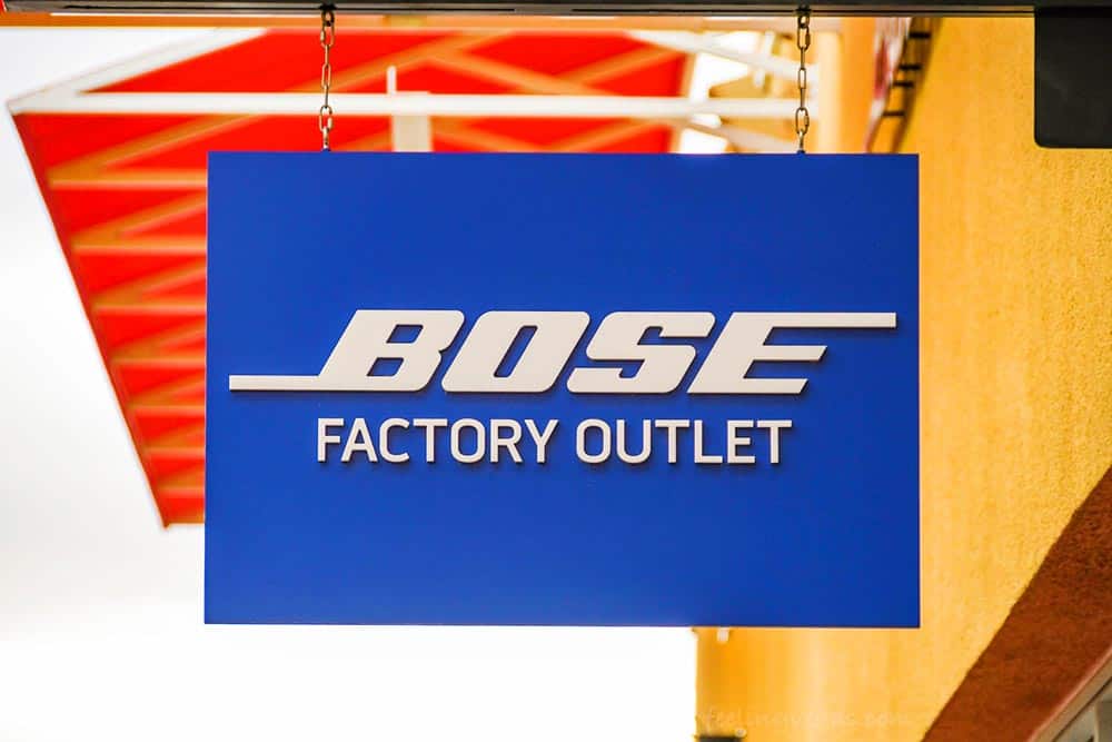 The Best Outlet Malls and Stores In Las Vegas 1 Bose Factory Outlet store in Las Vegas North Premium Outlet shopping mall.