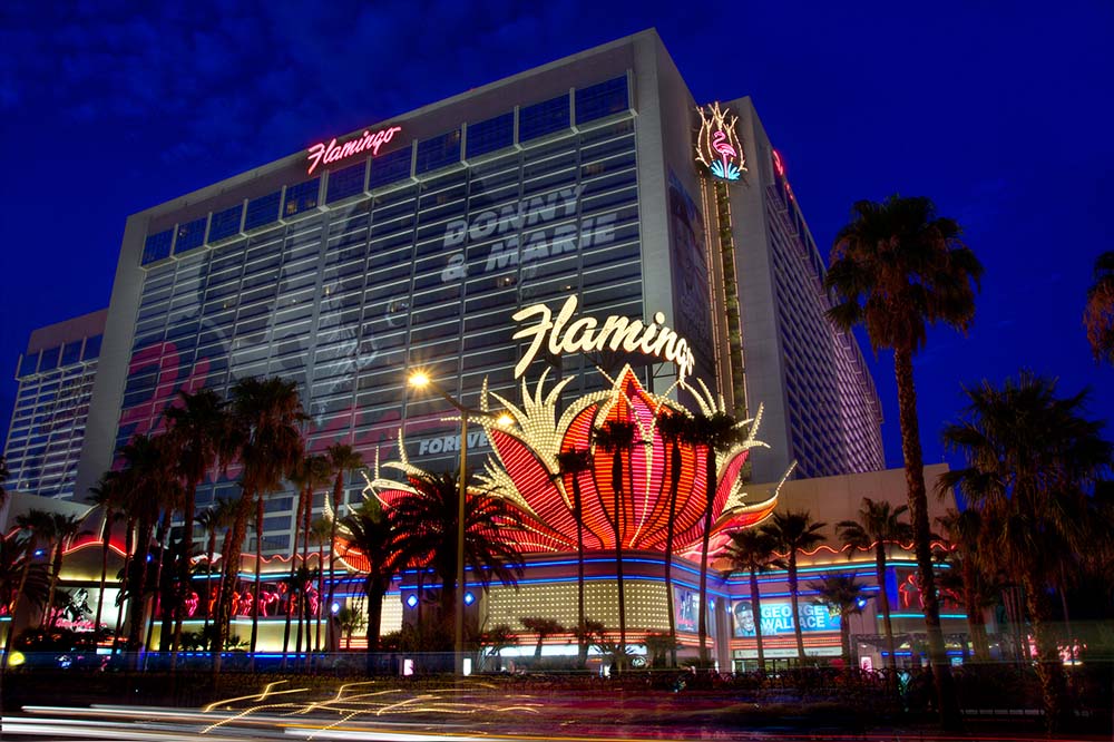 Las Vegas Strip FREE Walking Tour & Map (19 Must-See Stops!) 13 The Flamingo Hotel and Casino is a Las Vegas classic