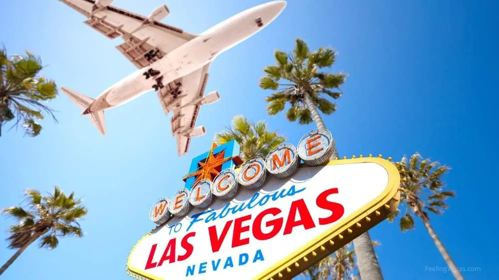 The Cost of a Trip to Las Vegas (Let's Break it Down) 3 Plane & Las Vegas welcome sign: Flight costs