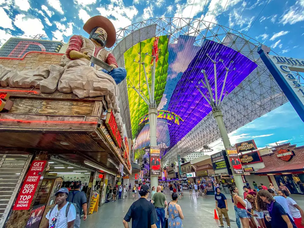 Downtown Las Vegas Map 2023 (Free Printable PDF) 2 Fremont Street Experience in downtown Las Vegas.