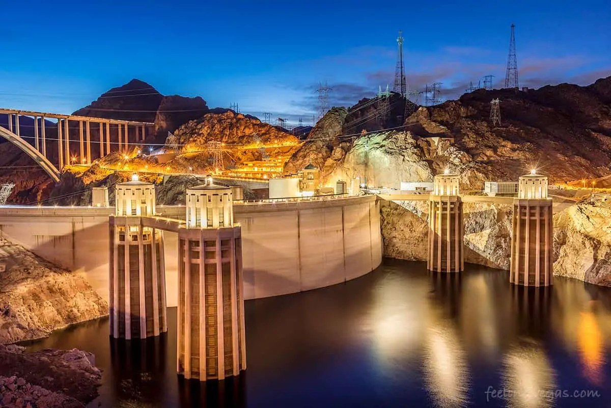 16 Best Day Trips from Las Vegas (Ultimate Guide & Map) 5 Hoover Dam at Night, Las Vegas