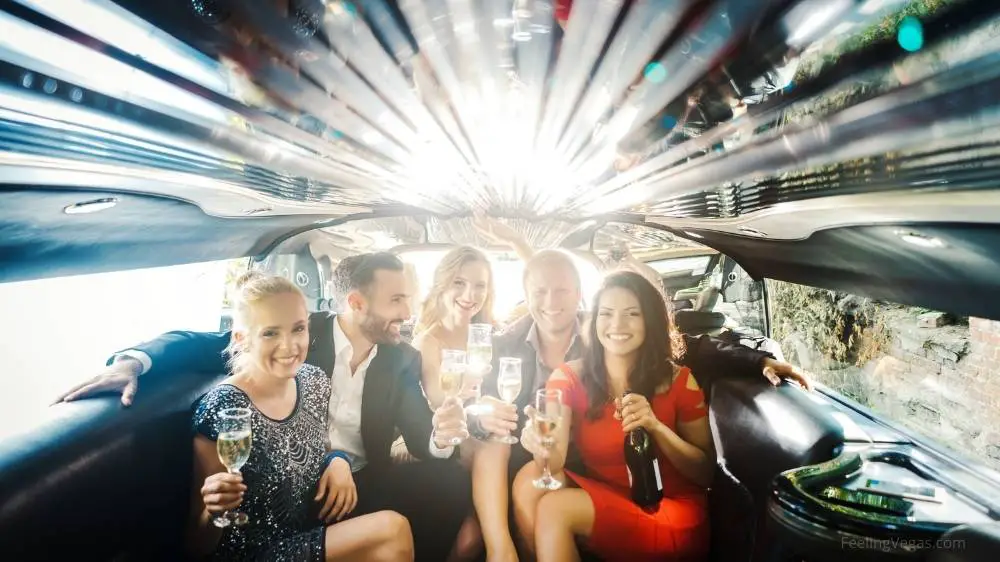 Getting to the Strip From the Las Vegas Airport (7 Ways) 2 Take a limousine from the Las Vegas airport to the Strip.
