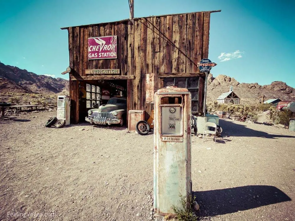 Nelson Ghost Town (Las Vegas Day Trip) With Photos 6 Vintage gas pump in Nelson ghost town.