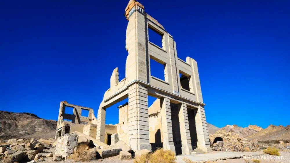 Ghost Towns Near Las Vegas (with Videos) 2 Concrete building in Rhyolite ghost town.