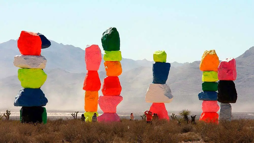 27 Exciting Things to Do in Las Vegas (Off The Strip) 5 The Seven Magic Mountains art installation near Las Vegas