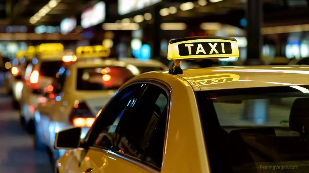 Getting to the Strip From the Las Vegas Airport (7 Ways) 3 Taxi at airport in Las Vegas.